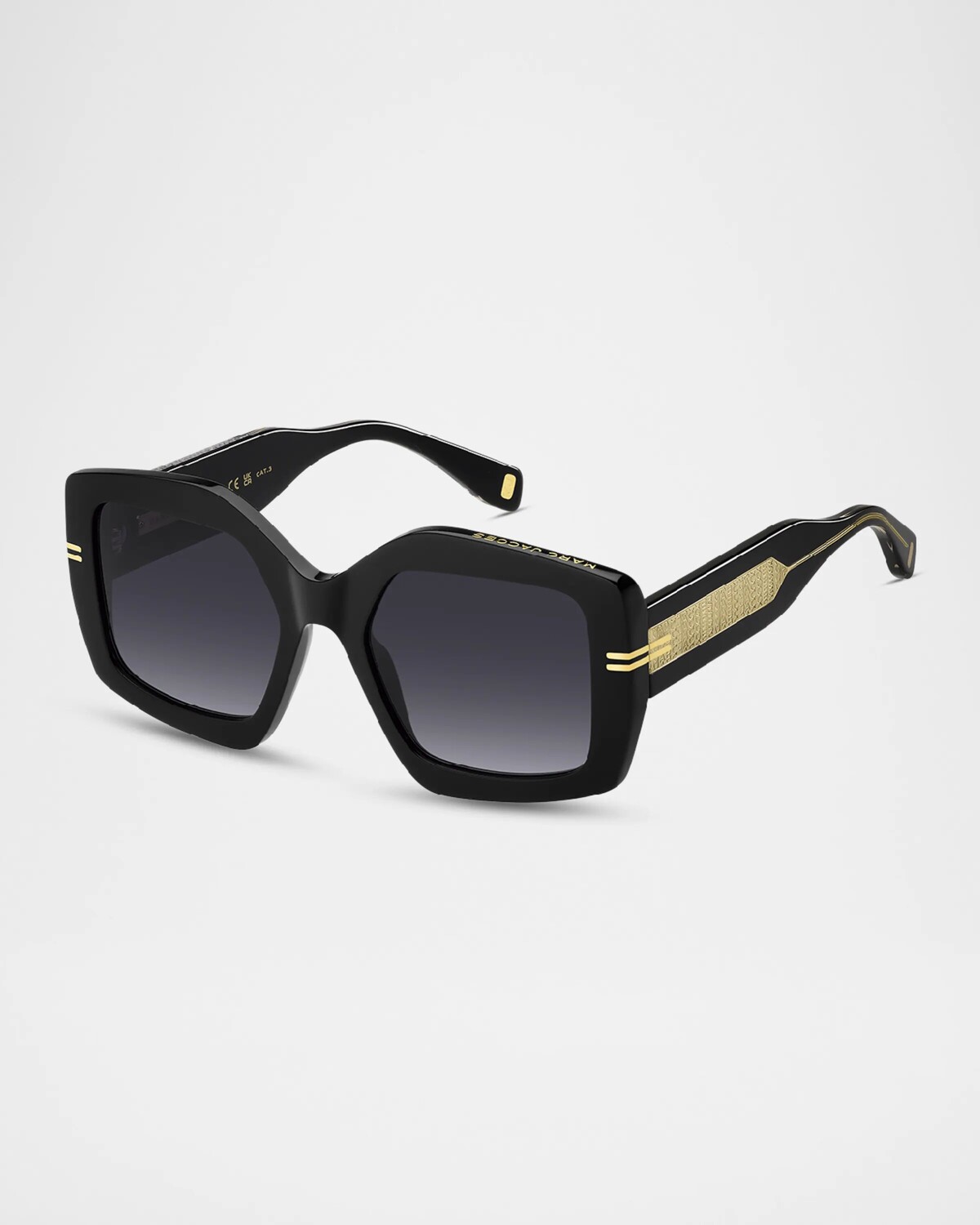 

MJ 1109S Солнцезащитные очки прямоугольной формы из ацетата Marc Jacobs, цвет Black Crystal