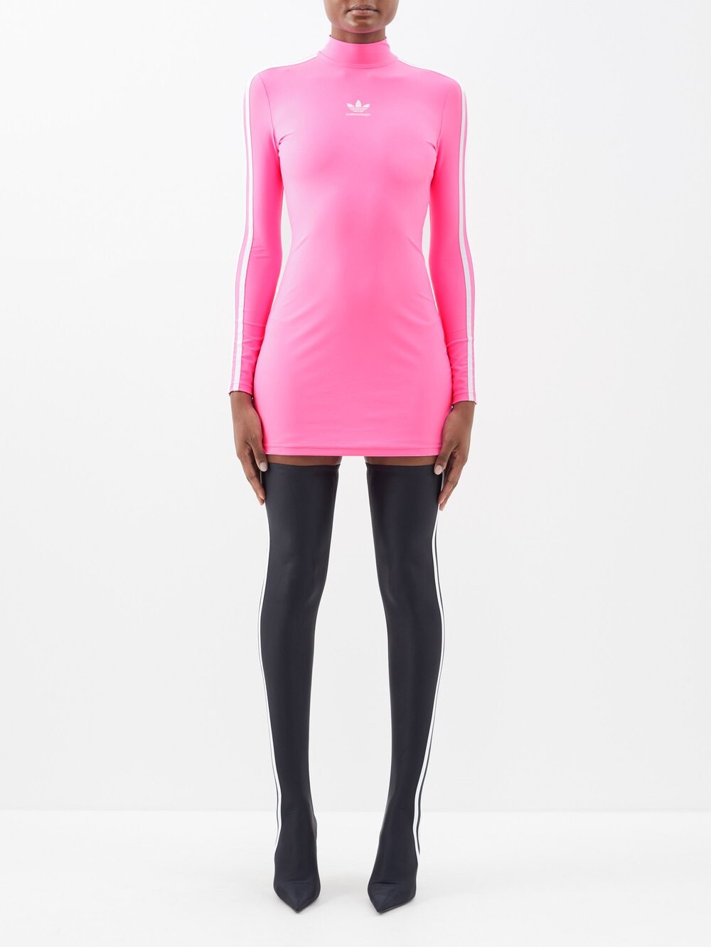 

Велосипедное мини-платье adidas из коллаборации с adidas Balenciaga, розовый