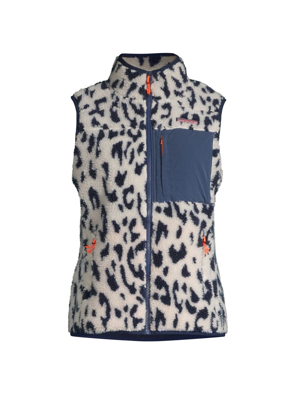 

Жилет на молнии Supershep Leopard Sherpa Vineyard Vines, синий