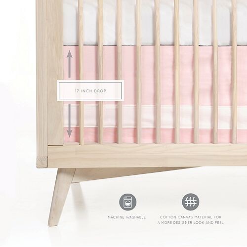 

Юбка в кроватку из хлопчатобумажной ленты&;nbsp; Oilo, цвет Pink