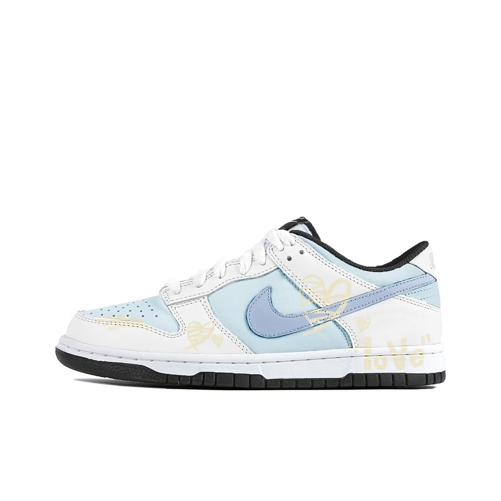 

Кроссовки Nike Dunk Skateboarding Shoes Women's Low-top White, голубой