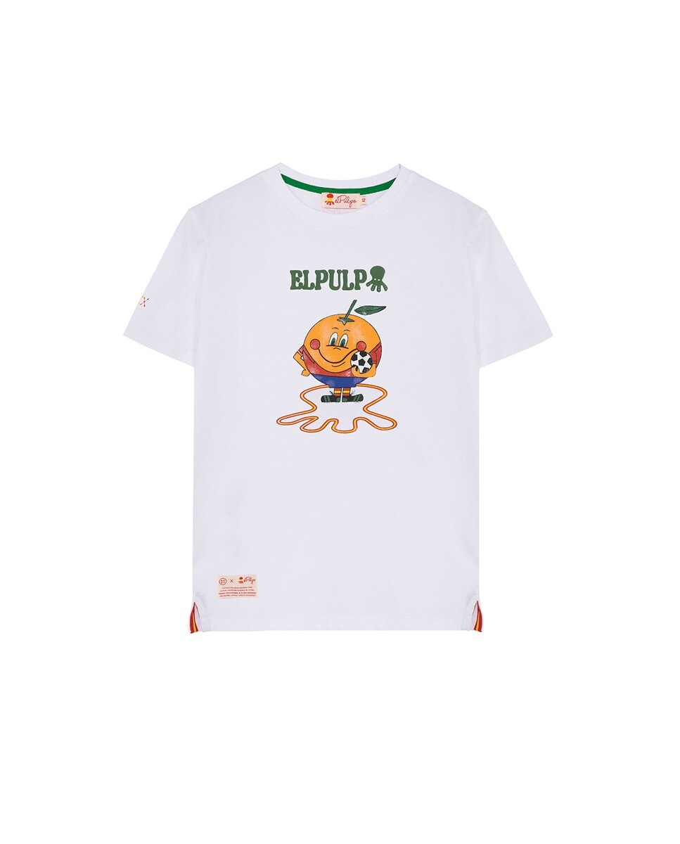 

Футболка для мальчика с короткими рукавами El Pulpo x RFEF ''Naranjito'' elPulpo, белый