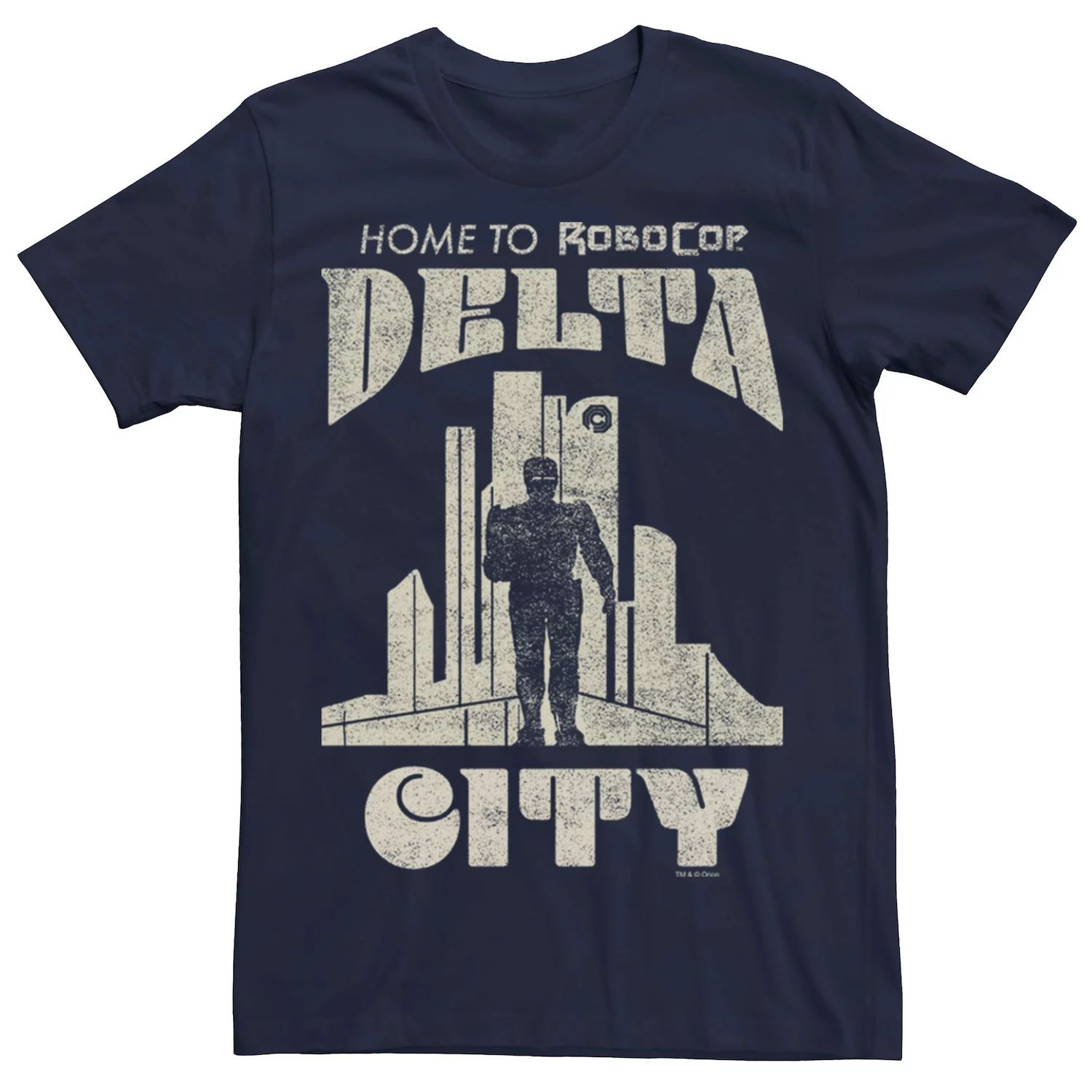 Мужская футболка RoboCop Delta City Home To RoboCop Silhouette Licensed Character фигурка reaction figure robocop – robocop 9 5 см