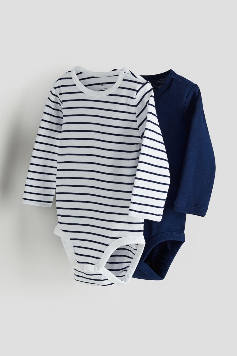 

В упаковке 2 боди с длинными рукавами H&M, синий