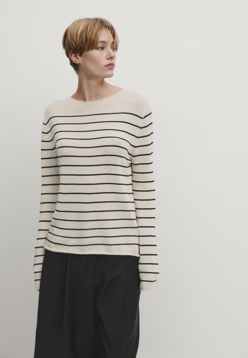 

Свитер Massimo Dutti, бежевый