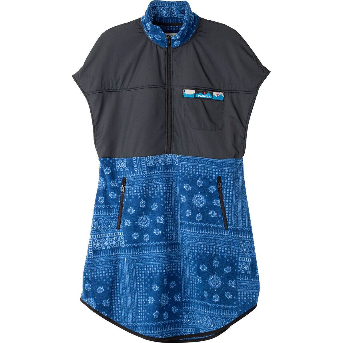 

Флисовое платье-кейп neve Kavu, цвет blue bandana