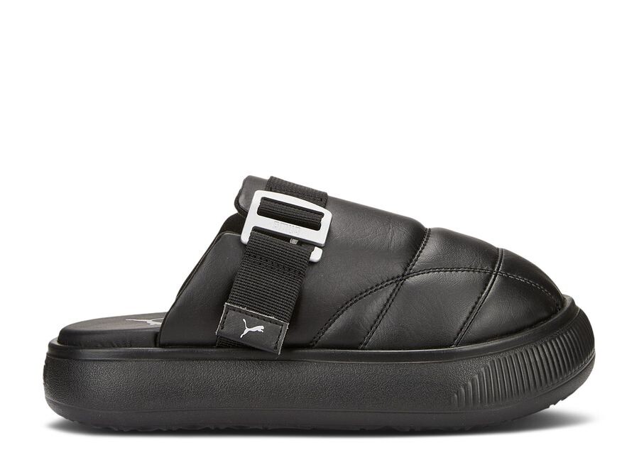 

Кроссовки Puma Wmns Suede Mayu Leather Mule 'Black Silver', черный
