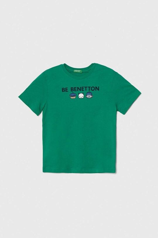 

United Colors of Benetton Детская хлопковая футболка, зеленый
