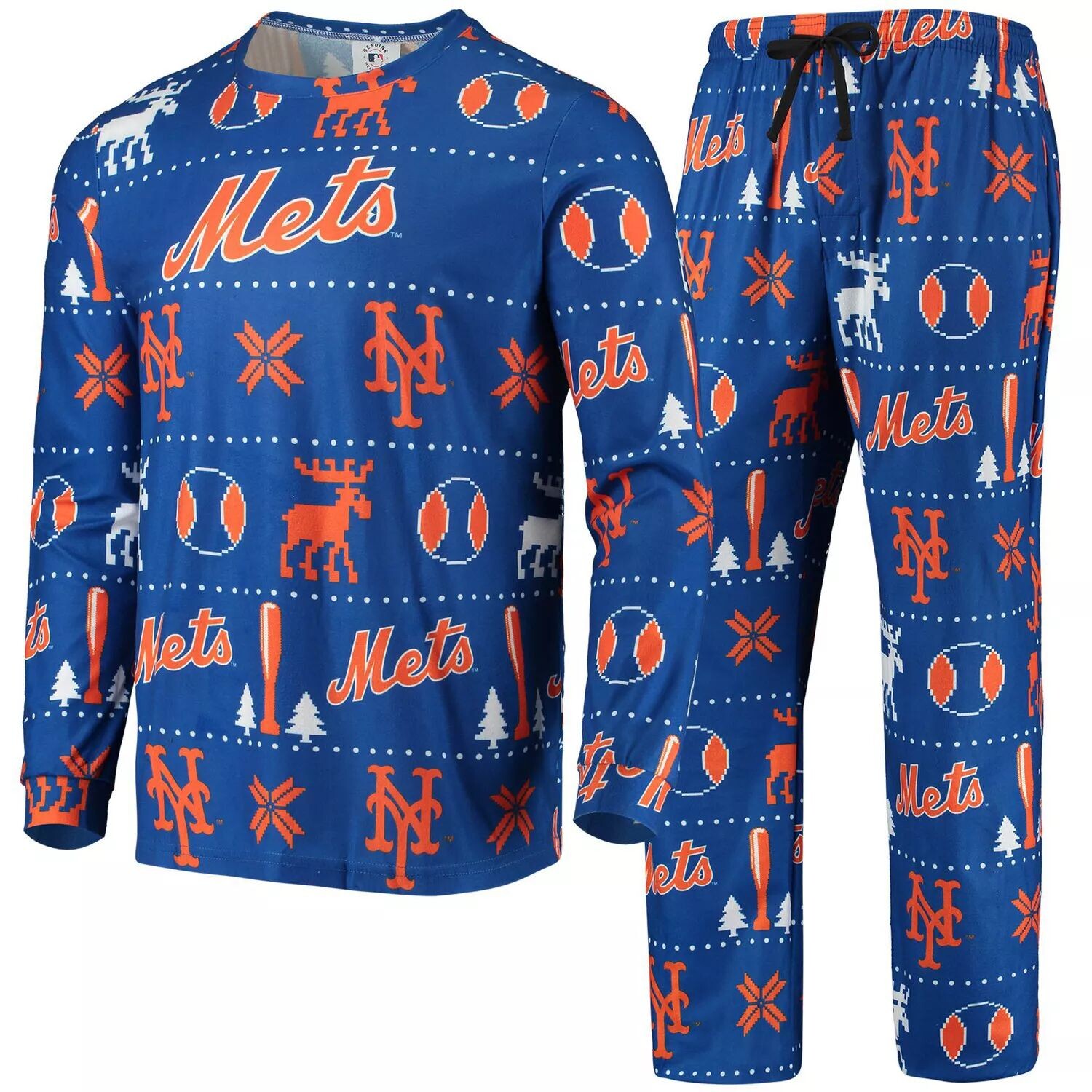 

Мужской пижамный комплект для сна FOCO Royal New York Mets Ugly