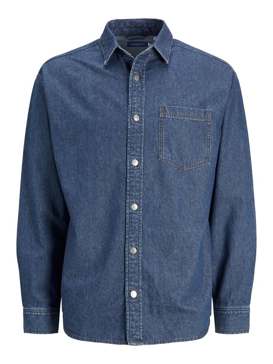 

Комфортная рубашка JACK & JONES, синий, Серый