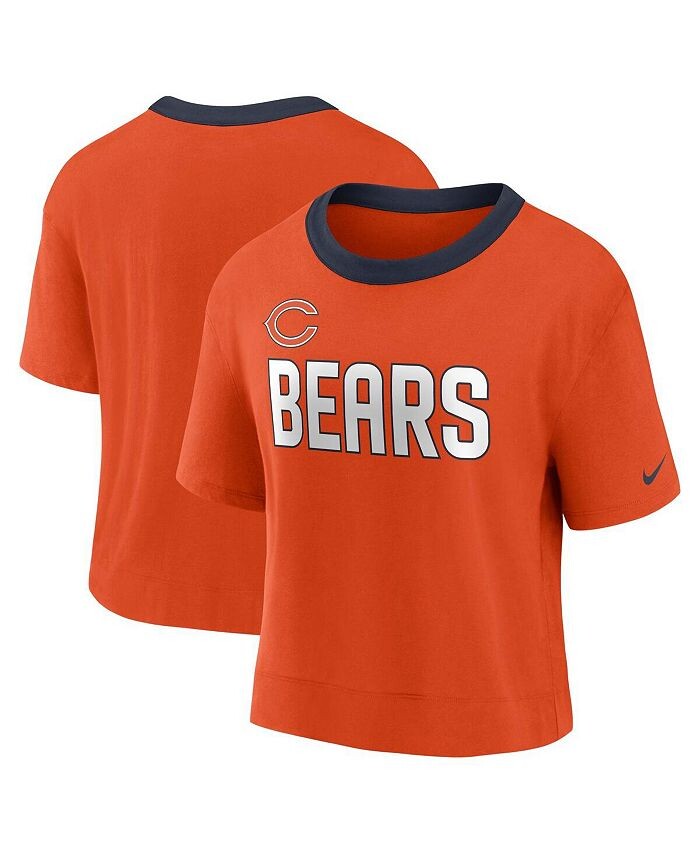 

Женский модный укороченный топ с высокими бедрами оранжевого цвета Chicago Bears Nike, оранжевый