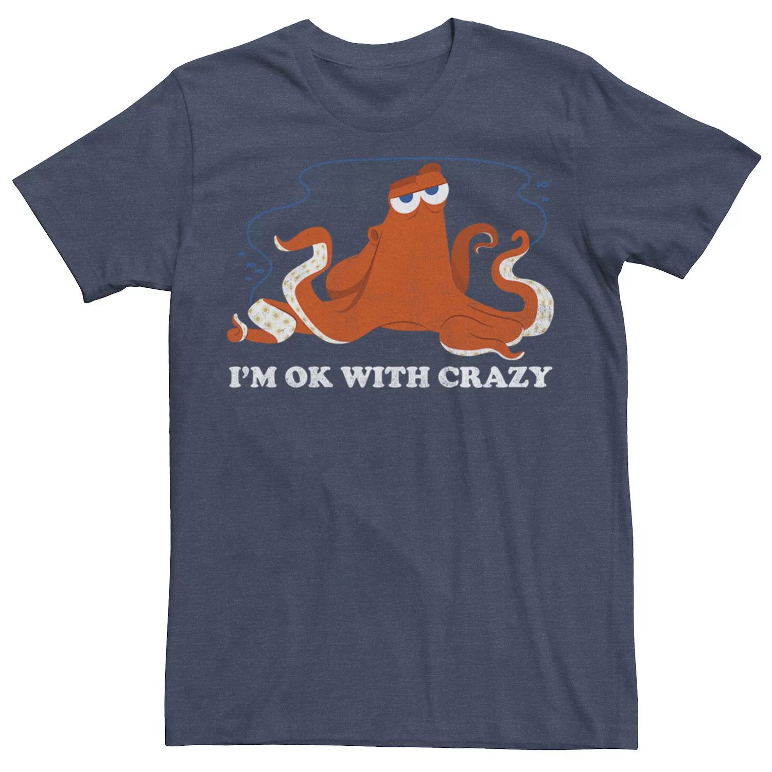 Мужская футболка Finding Dory Hank Ok Crazy Disney / Pixar мужская футболка finding dory hank ok с crazy tee disney pixar