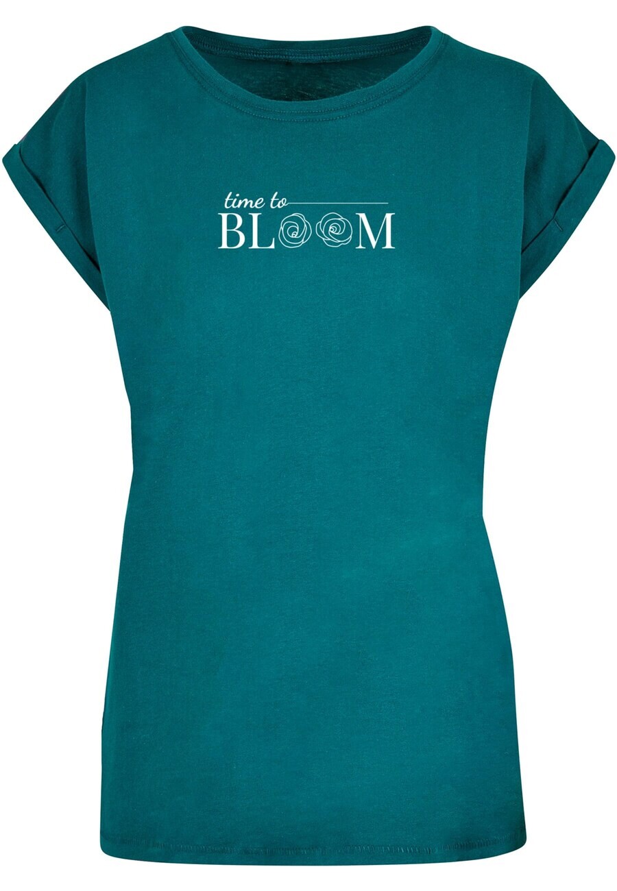 

Футболка Merchcode TIME TO BLOOM, цвет Petrol