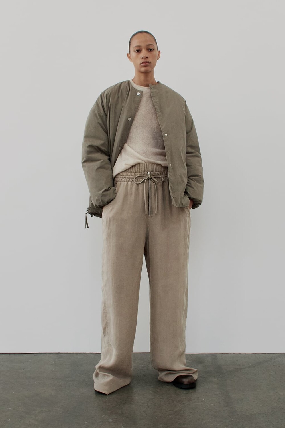 

Водоотталкивающая куртка-пуховик Zw Collection ZARA, серый
