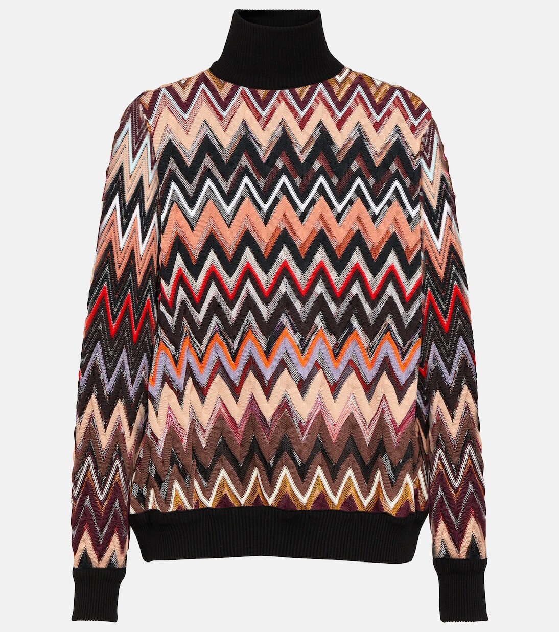 

Свитер с высоким воротником из смесовой шерсти Missoni, мультиколор