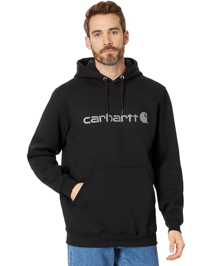 

Толстовка Carhartt Signature Logo Midweight, черный