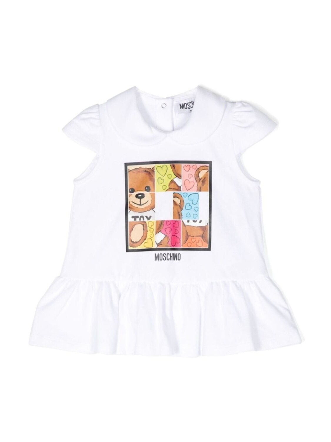 

Moschino Kids комплект из платья и легинсов с логотипом, белый