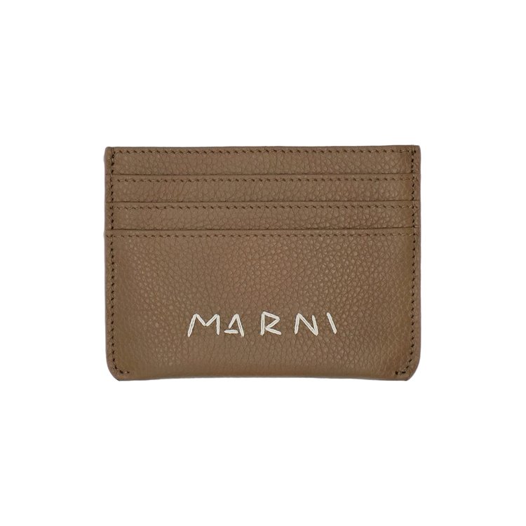 

Картхолдер Marni Logo Detail Card Case, цвет Creta