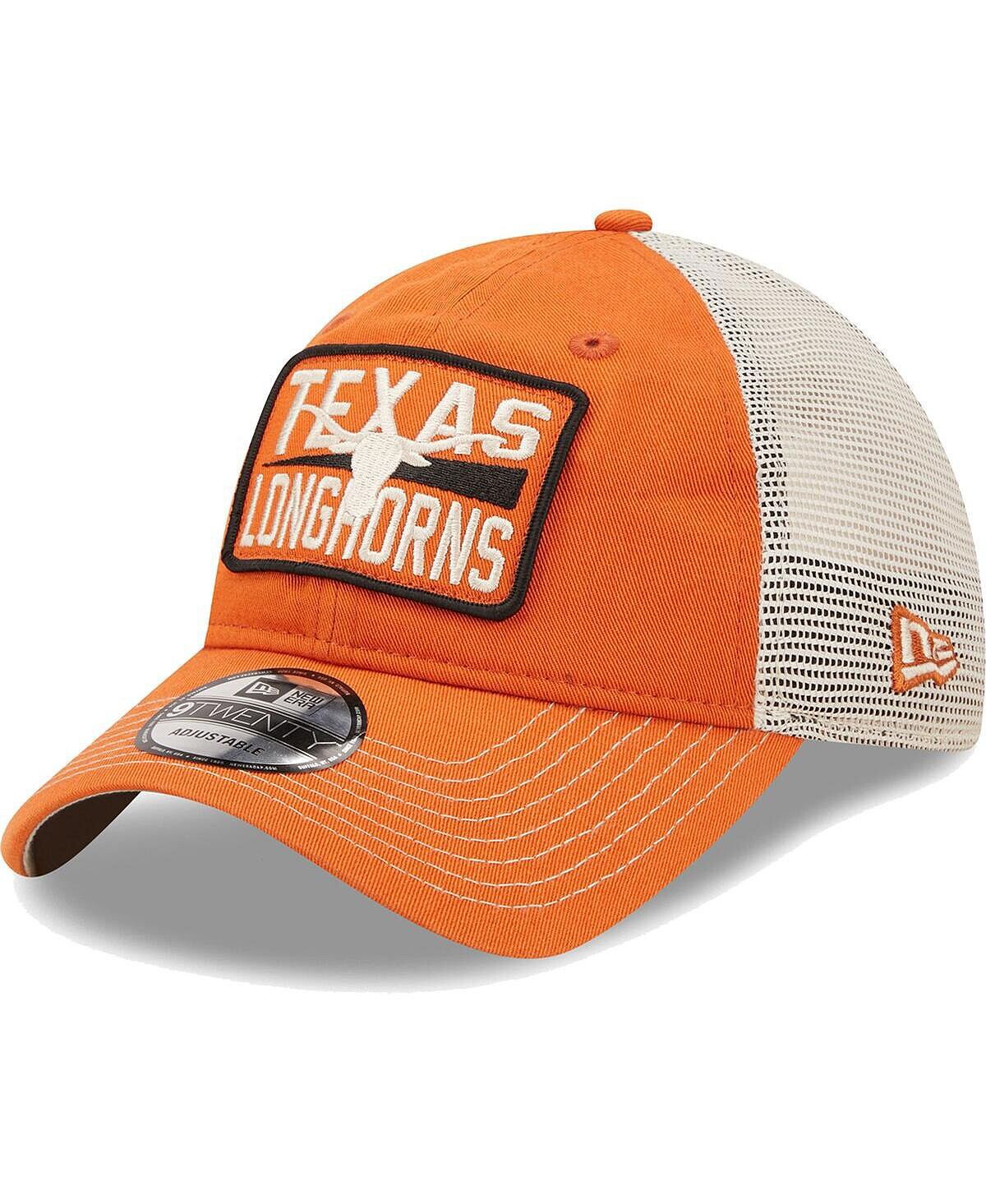 

Мужская регулируемая шляпа Texas Orange, Natural Texas Longhorns Devoted 9TWENTY New Era