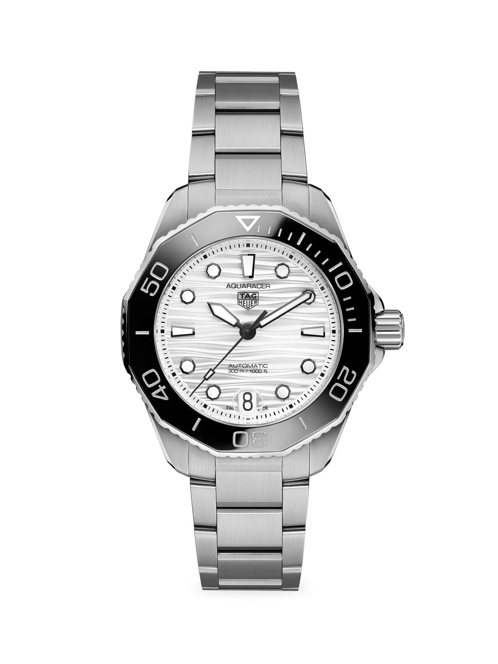 цена Часы-браслет Aquaracer Professional 300 из нержавеющей стали TAG Heuer, серебряный