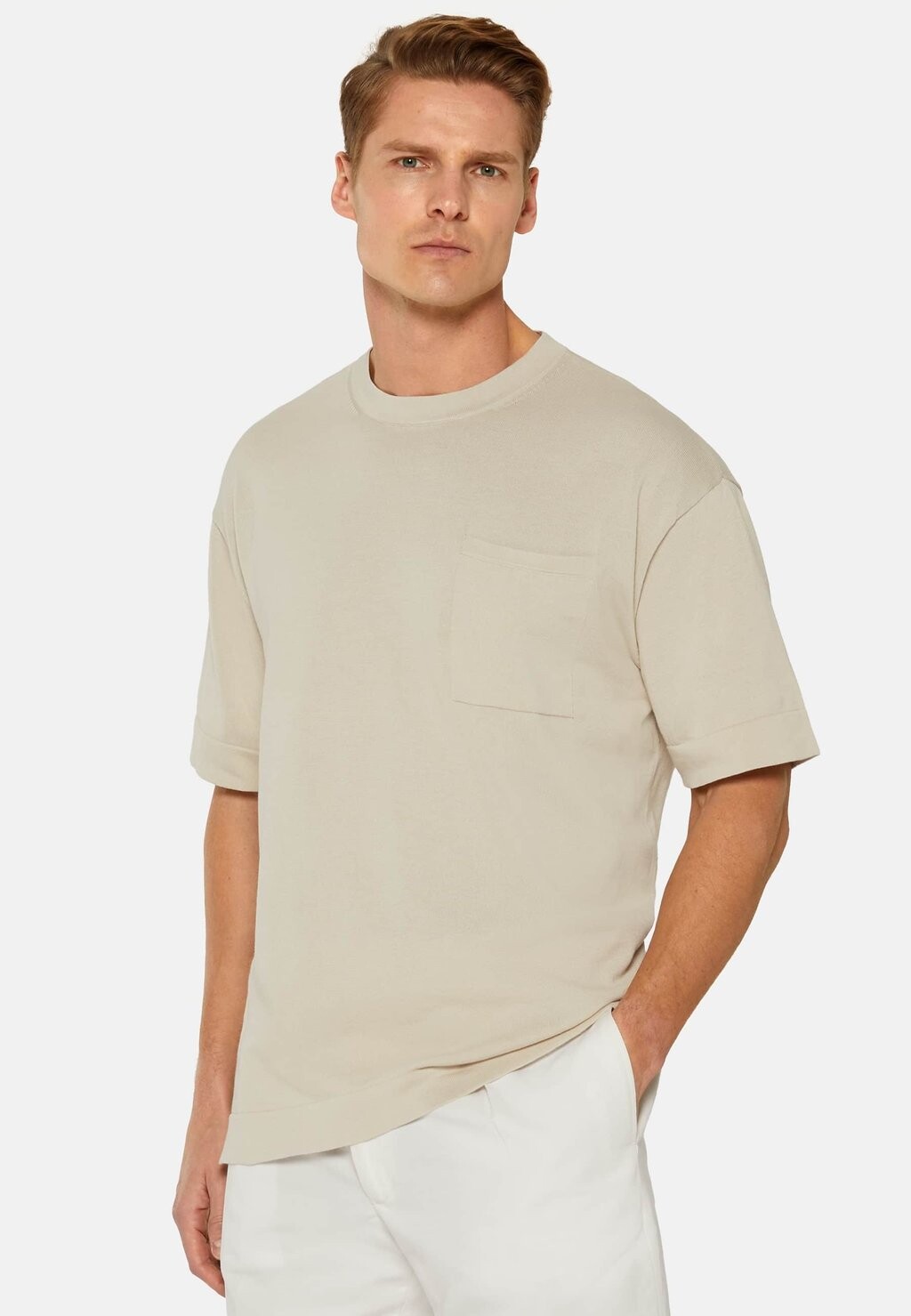 

Футболка базовая Boggi Milano, цвет sand