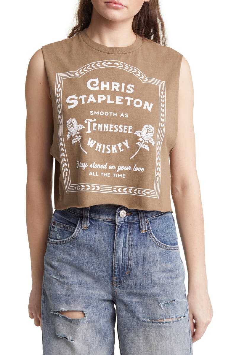 

Укороченная майка Chris Stapleton с графическим принтом MERCH TRAFFIC