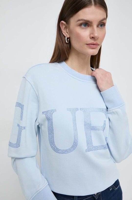 

Хлопковая толстовка Guess, синий