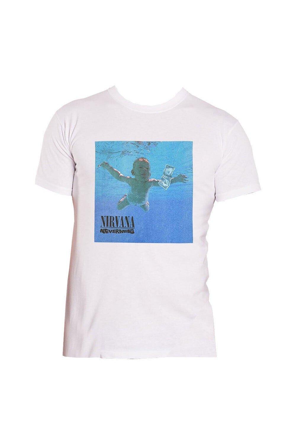 цена Хлопковая футболка Nevermind Album Nirvana, белый