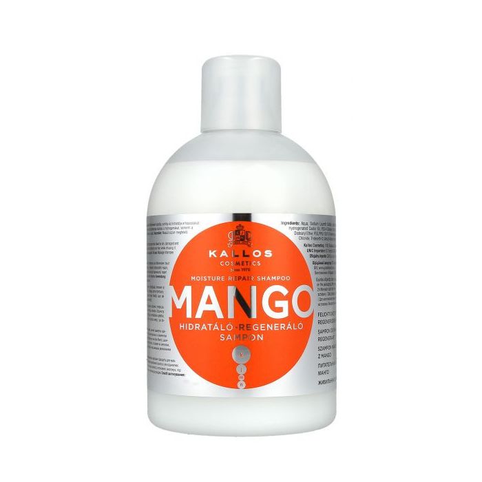 Шампунь KJMN Champú hidratante de Mango Kallos, 1000 ml kallos kjmn blueberry revitalizing shampoo восстанавливающий шампунь для волос с экстрактом черники 1000мл