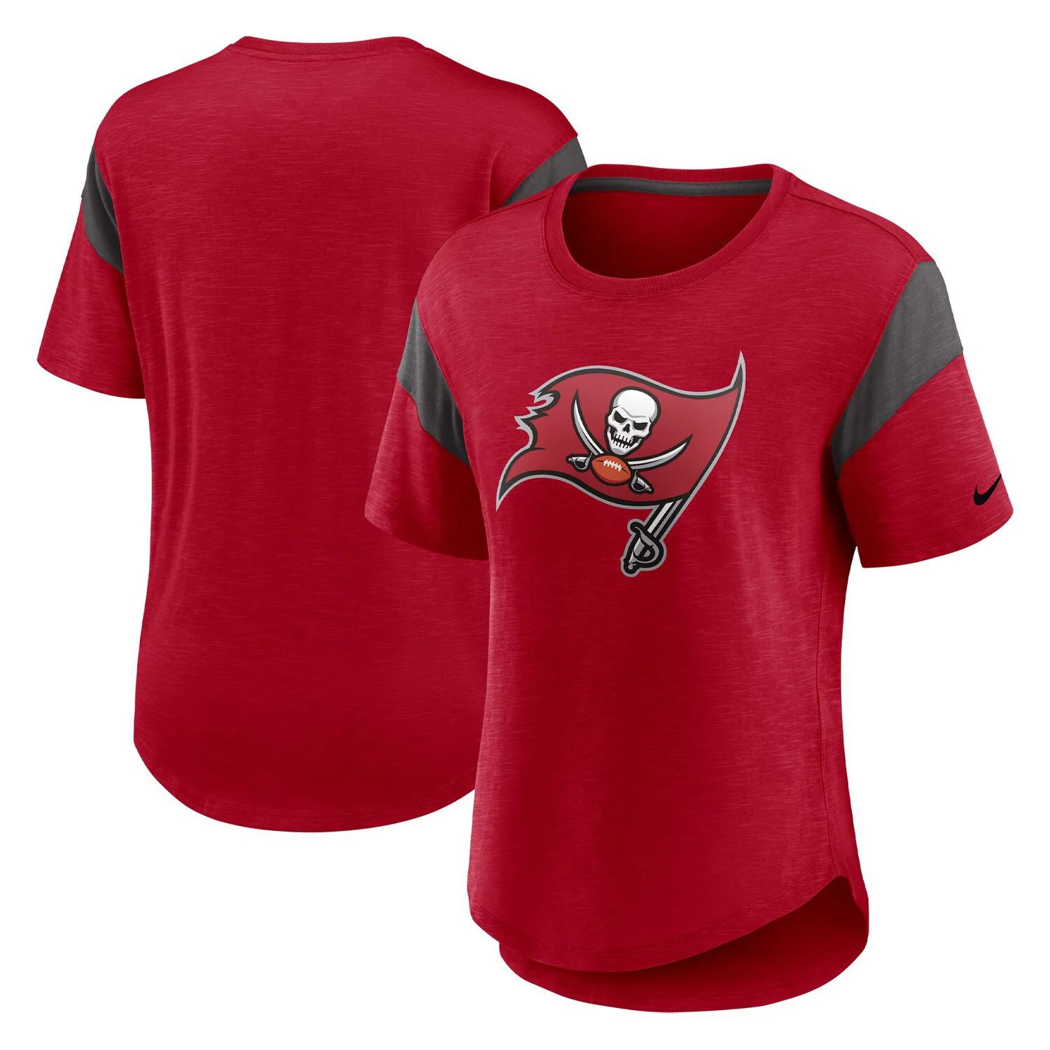 

Женская модная футболка с логотипом Nike Heathered Red Tampa Bay Buccaneers Primary Slub Fashion Nike