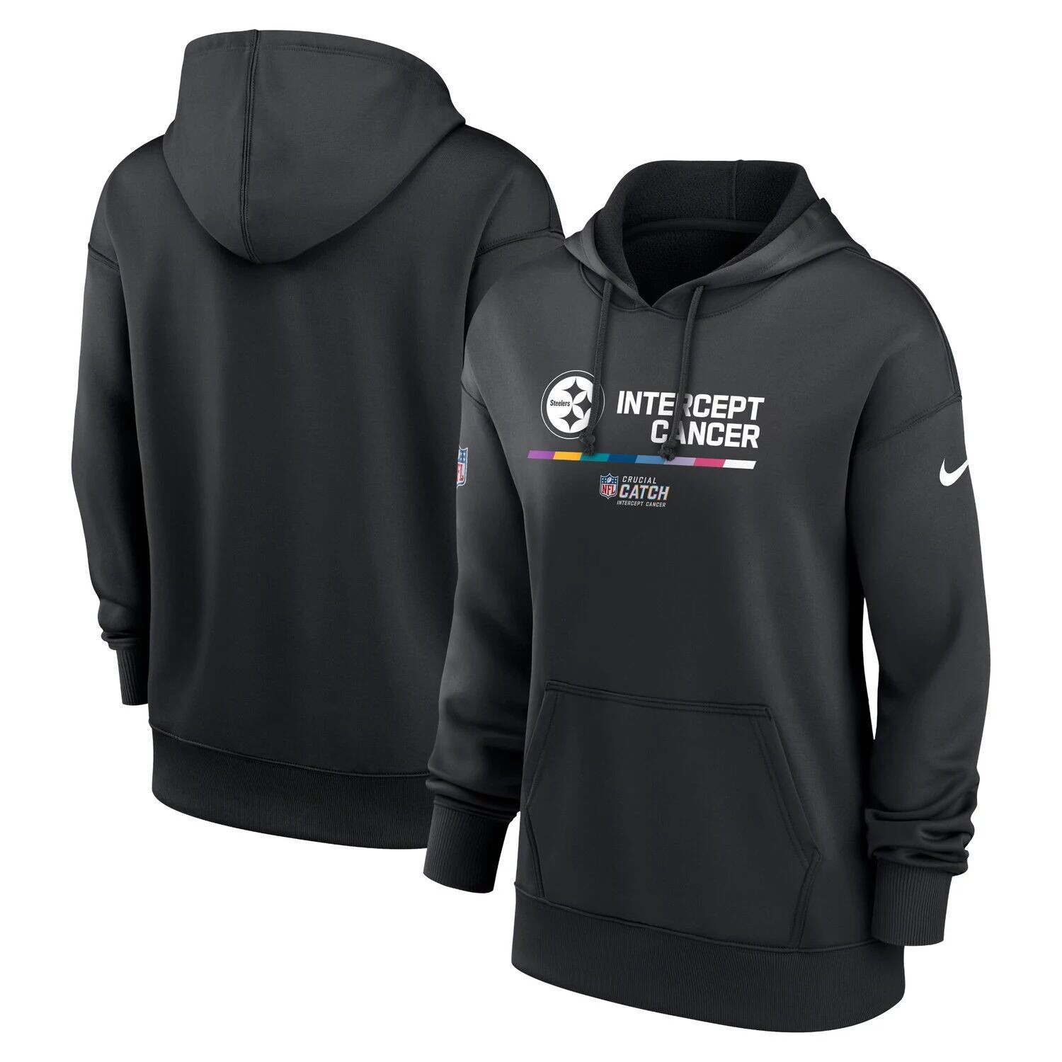

Женский черный пуловер с капюшоном Nike Pittsburgh Steelers 2022 NFL Crucial Catch Therma Performance Nike