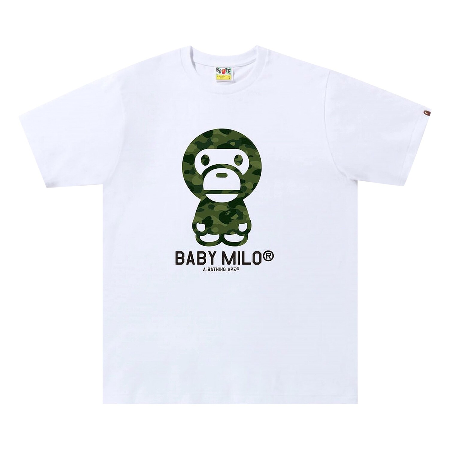 

Футболка BAPE Color Camo Baby Milo, цвет Белый/Зеленый