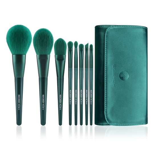 Серия Eigshow Beauty Jade Набор из 8 зеленых кистей премиум-класса + футляр