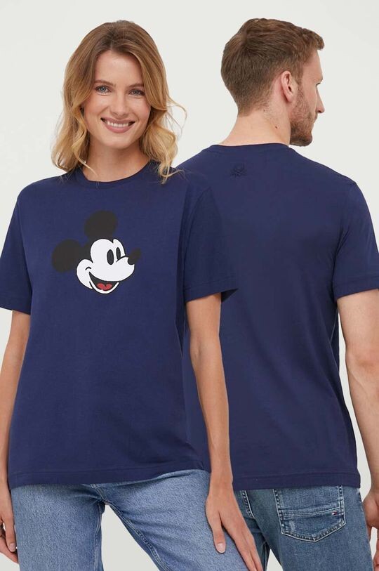

Хлопковая футболка DISNEY United Colors of Benetton, темно-синий