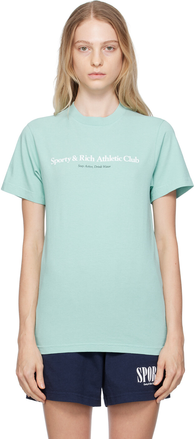 

Зеленая футболка спортивного клуба Sporty & Rich, Зеленый