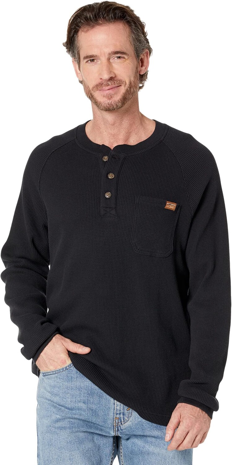 

BeanBuilt Вафельный Хенли L.L.Bean, цвет Midnight Black
