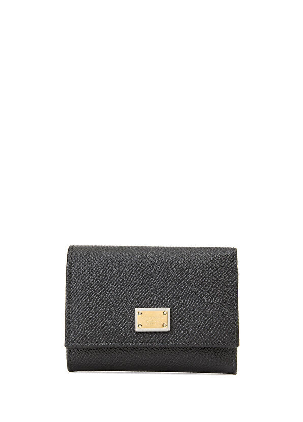 

Женский кожаный кошелек с логотипом Dolce&Gabbana, черный