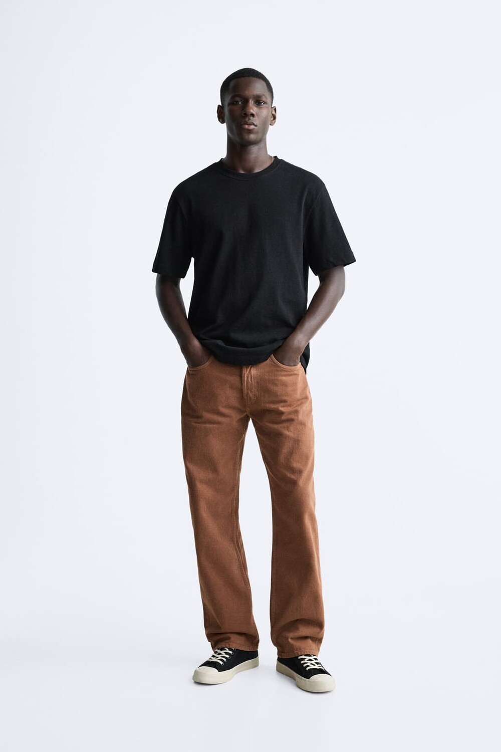 

Прямые джинсы перекрашенные ZARA, терракота