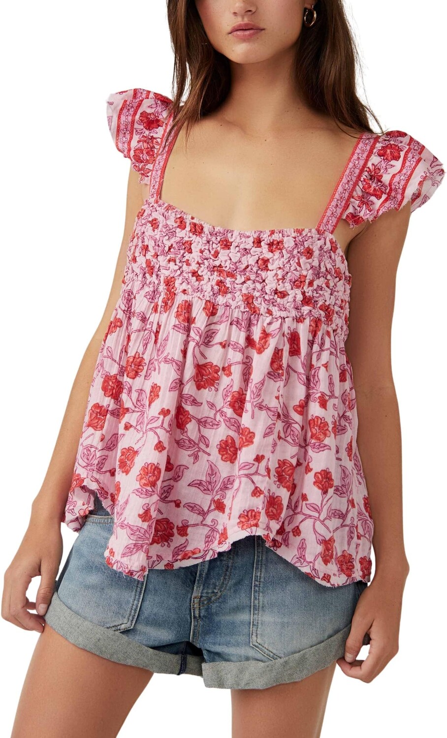 

Babydoll Nala с принтом Free People, цвет Lilac Combo