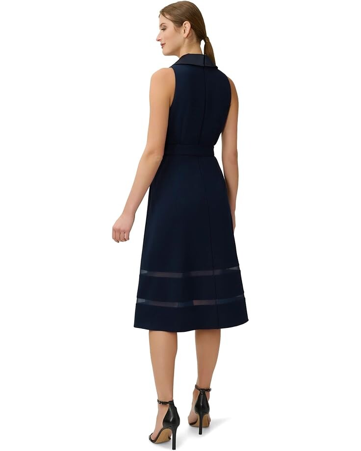 

Платье Adrianna Papell Knit Crepe Midi Tuxedo Dress, цвет Midnight