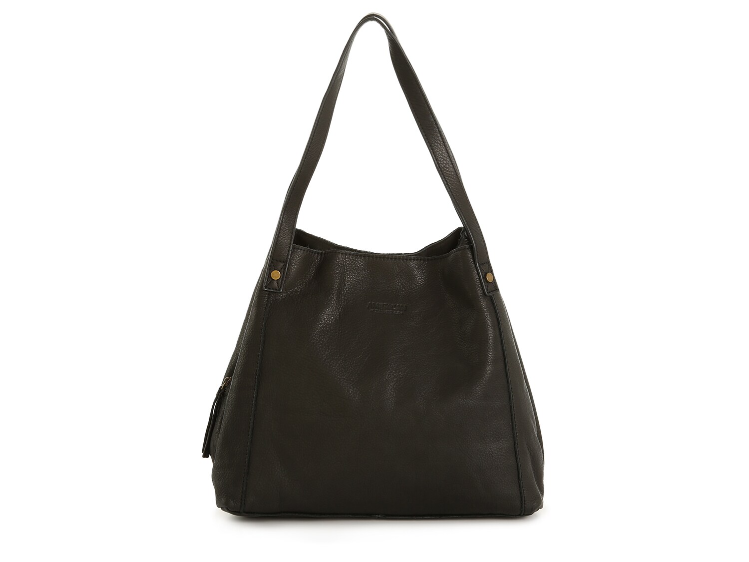 Сумка-хобо American Leather Co. кожаная, черный женская большая сумка hope american leather co