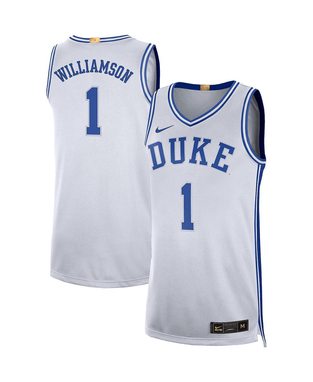 Мужская баскетбольная майка Zion Williamson White Duke Blue Devils Limited Nike