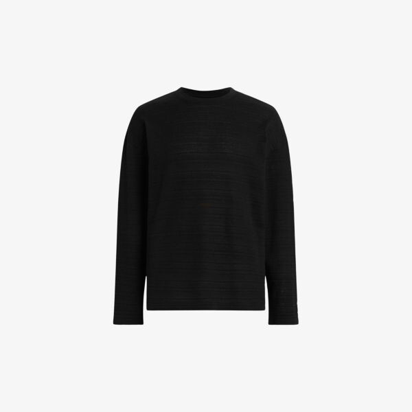 

Футболка drax оверсайз из хлопка Allsaints, черный