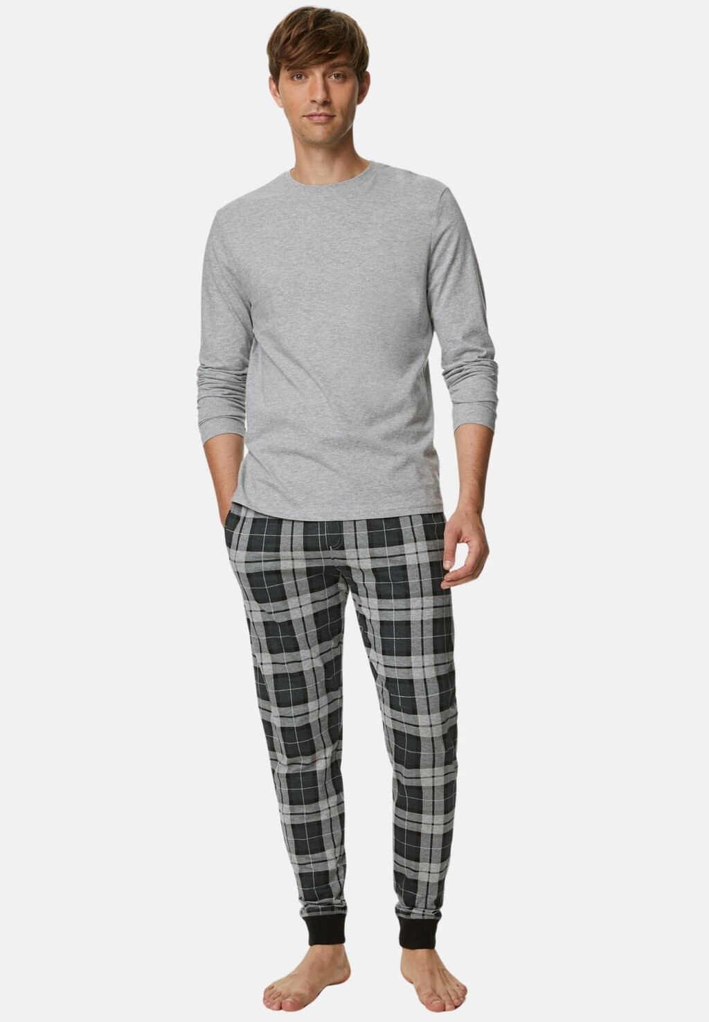 

Комплект одежды для сна SUPERSOFT CHECKED Marks & Spencer, цвет grey mix