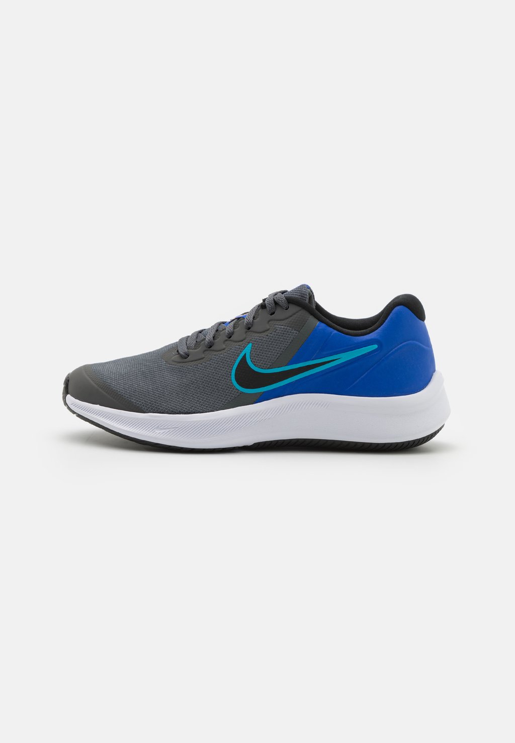 кроссовки нейтрального цвета Nike Star Runner 3 (Gs) Nike, цвет iron grey/black/blue lightning/racer blue