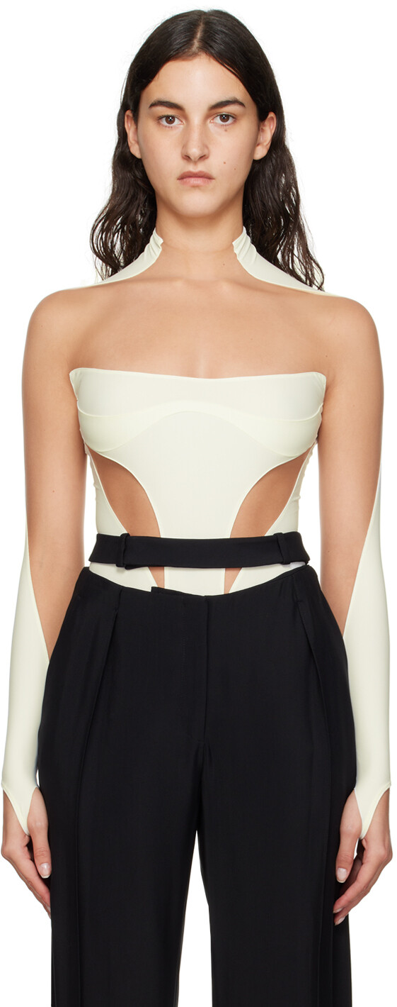 

Mugler Off-White Боди Illusion