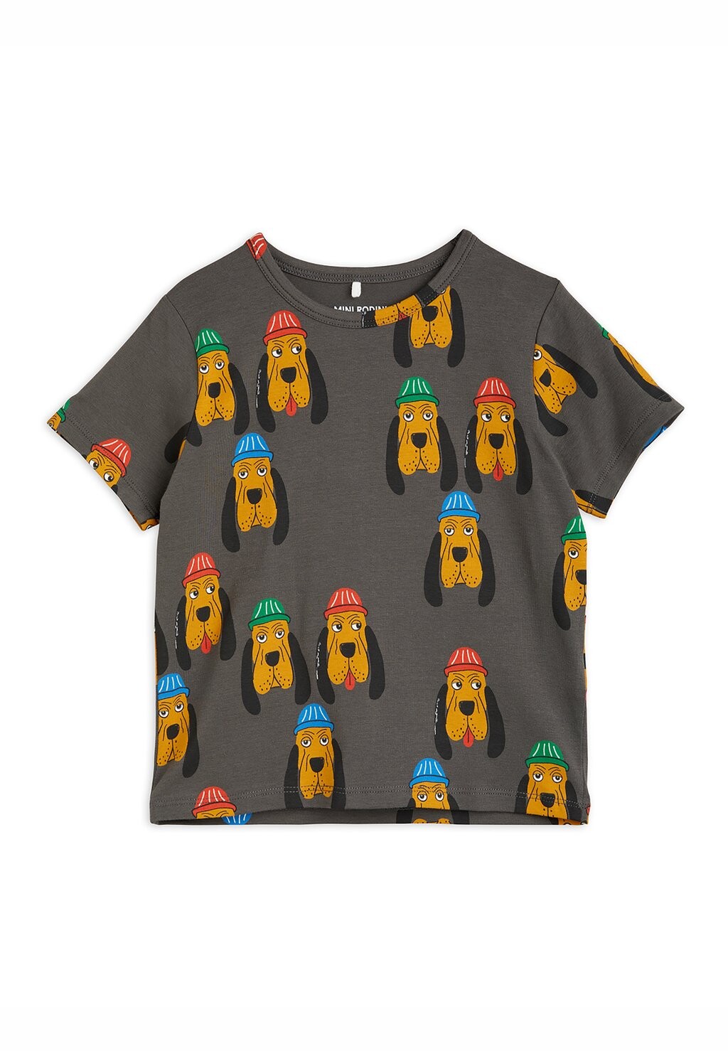 

Футболка с принтом Bloodhound Tee Unisex Mini Rodini, цвет grey