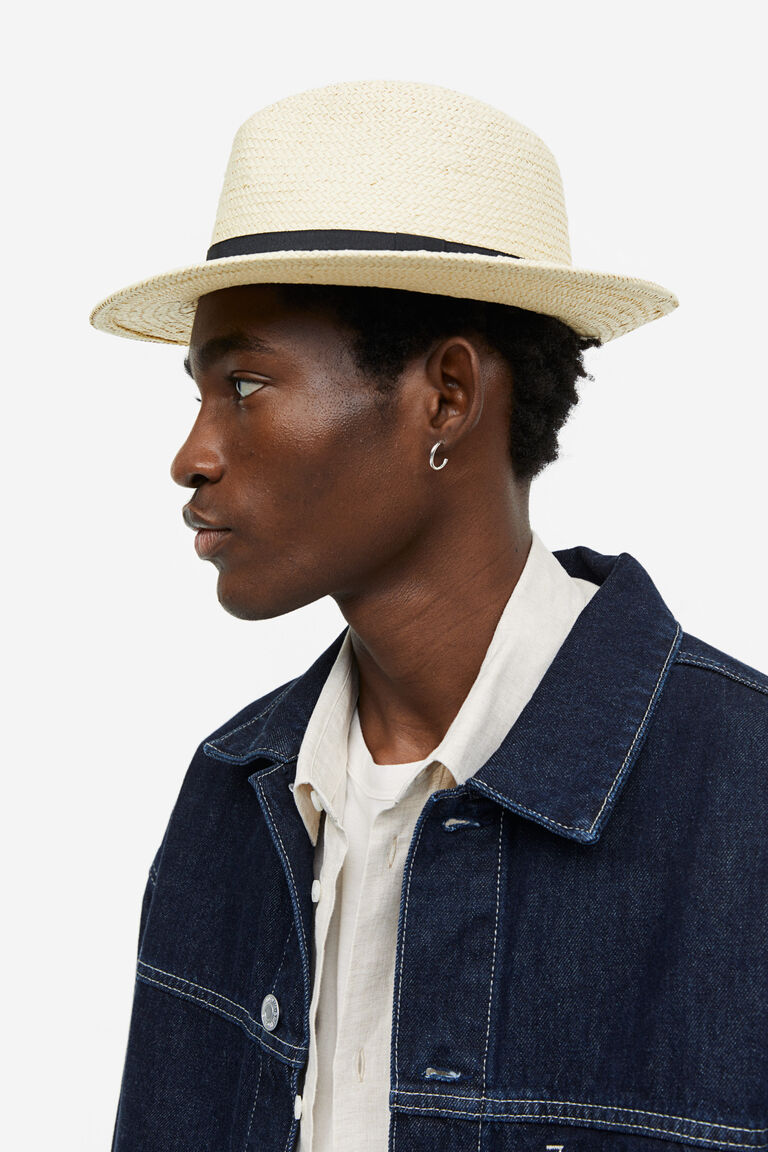 Соломенная шляпа H&M, бежевый