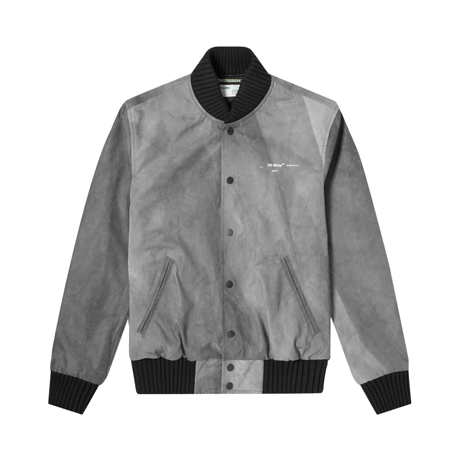 

Университетская куртка Off-White Airport Tape, цвет Серый
