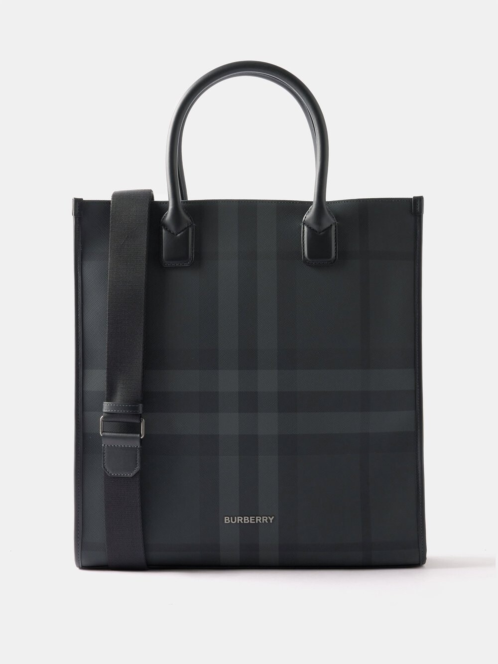 

Сумка-тоут denny burberry в клетку из холщовой ткани с покрытием Burberry, серый